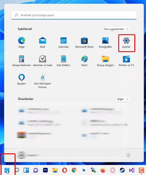Windows 11 Ayarlar